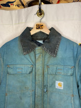 Load image into Gallery viewer, Vintage Carhartt Teal Garment Dyed Work Jacket : Medium
