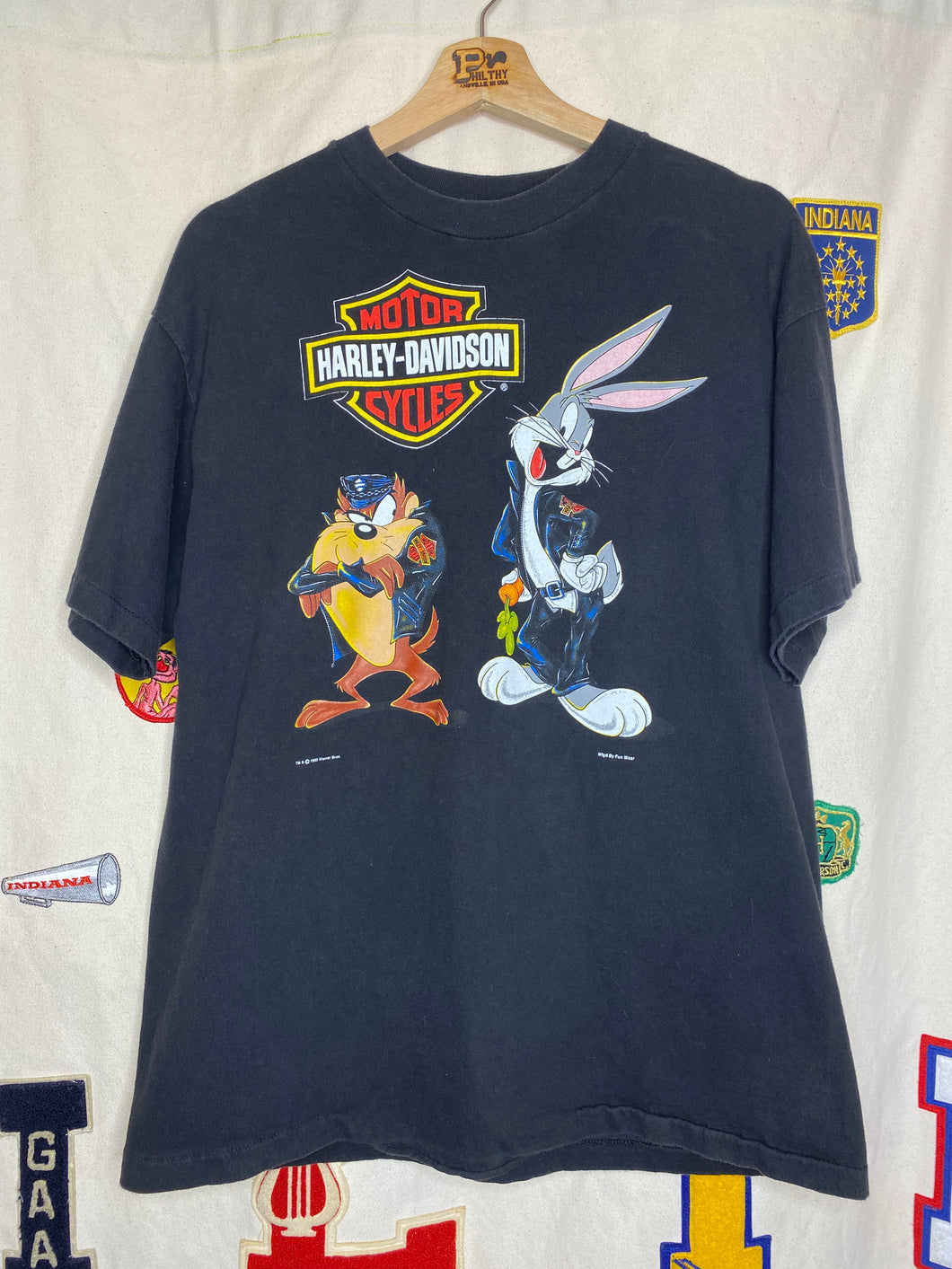 Vintage Harley Davidson Looney Tunes T-Shirt: Large