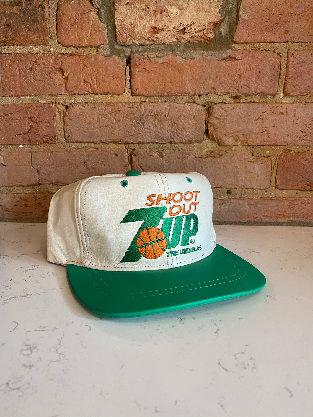 Vintage Leather 7-Up Uncola Strapback Hat