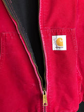 Load image into Gallery viewer, Vintage Red Carhartt Hood Zip Up Canvas Jacket: Large
