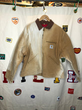 Load image into Gallery viewer, Vintage Faded Carhartt Detroit Tan Canvas Lined Work Jacket
